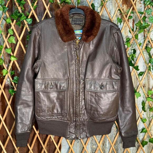 Vintage vietnam true vintage 1950s US Navy G-1 Flight Jacket - Picture 1 of 4